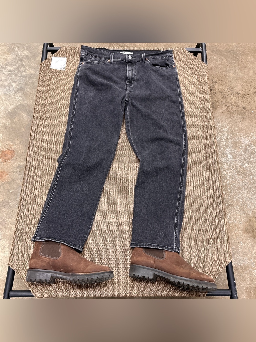 Signature by Levi Strauss Heritage High Rise Straight Jeans Grey 14 W32